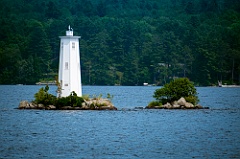 Rocky Loon Island Light on Lake Sunapee in New Hampshire